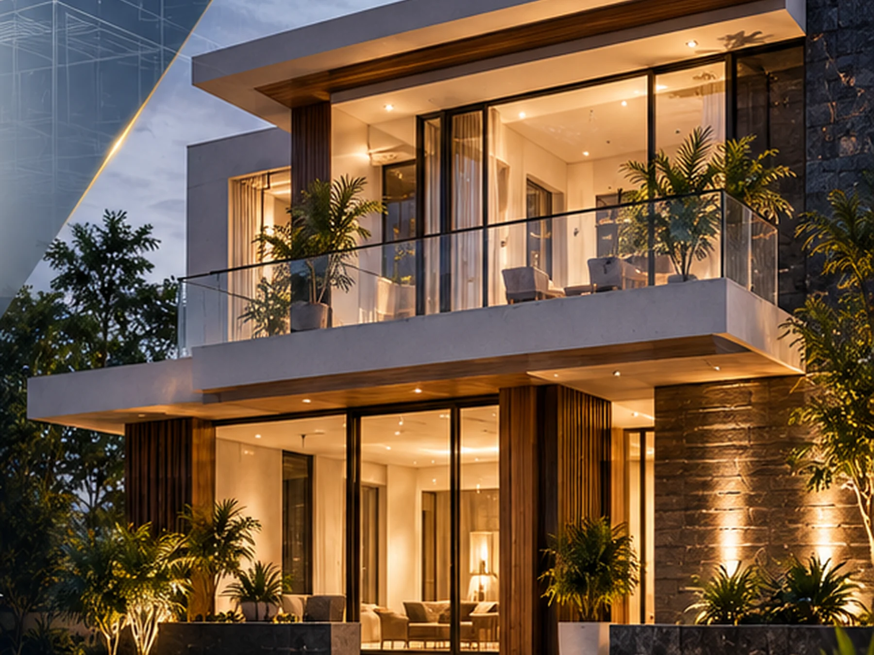 Contemporary residential architecture concept